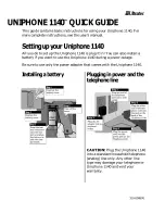 Preview for 1 page of Ultratec Uniphone 1140 Quick Manual