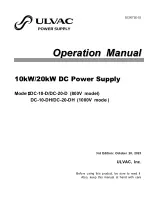 Ulvac DC-10-D Operation Manual preview