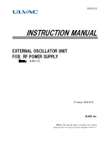 Ulvac EXO-13 Instruction Manual preview