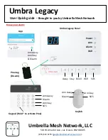 Preview for 2 page of Umbrella Mesh Network Umbra Legacy User Quick Manual