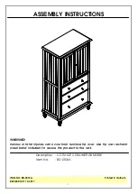 Unfinished Furniture of Wilmington BD-2033A Assembly Instructions Manual preview