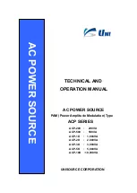 Предварительный просмотр 1 страницы UNI ACP Series Technical And Operational Manual