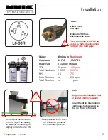 Preview for 3 page of Unic Tango Ace Service & Pm Manual