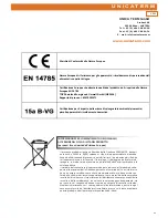 Preview for 23 page of Unicaterm ECO 6 User And Maintenance Manual