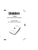 Предварительный просмотр 1 страницы Uniden 7100A Operating Manual