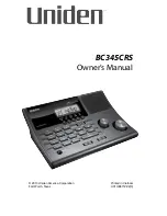 Uniden BC345CRS Owner'S Manual preview