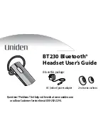 Uniden BT230 User Manual preview