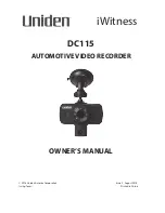 Preview for 1 page of Uniden DC115 Owner'S Manual