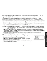 Preview for 29 page of Uniden DECT2088 - DECT 2088 Cordless Phone Base... Manuel Du Propriétaire