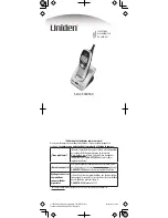 Uniden EXI8560 - EXI 8560 Cordless Phone Manual Del Usuario предпросмотр