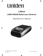 Preview for 1 page of Uniden LRD950 Detailed User'S Manual