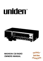 Preview for 1 page of Uniden MADISON Owner'S Manual