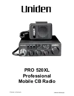 Preview for 1 page of Uniden PRO 520XL Owner'S Manual