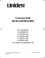 Uniden Pro12800N0-4K Installation Manual preview