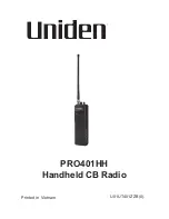 Uniden PRO401HH Owner'S Manual предпросмотр