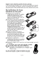 Preview for 3 page of Uniden TCX 805 Guide D'Installation