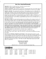 Preview for 7 page of Uniden TCX860 Owner'S Manual