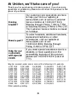 Preview for 27 page of Uniden TCX905 - Cordless Extension Handset Owner'S Manual