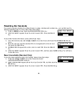 Preview for 25 page of Uniden TRU9488 - TRU 9488 Cordless Phone Base... Owner'S Manual