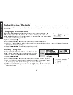 Preview for 30 page of Uniden TRU9565-2 - TRU Cordless Phone User Manual