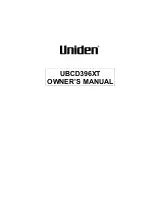 Uniden UBCD396XT Owner'S Manual preview