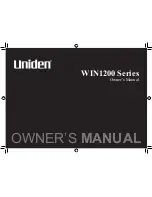 Uniden WIN1200 Series Owner'S Manual preview