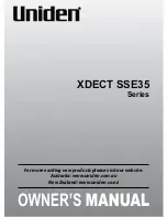 Preview for 1 page of Uniden XDECT SSE35 Series Owner'S Manual