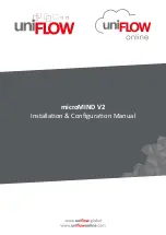 UniFlow microMIND V2 Installation & Configuration Manual preview