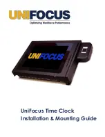 Preview for 1 page of UniFocus Time Clock Installation & Mounting Manual