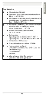 Preview for 99 page of Unify OpenStage M3 EX Safety Notes