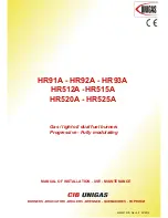 Preview for 1 page of Unigas HR91A Manual Of Installation, Use And Maintenance