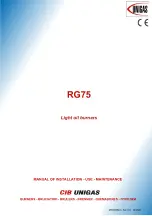 Unigas RG75 Manual Of Installation - Use - Maintenance preview