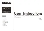 Preview for 1 page of Unika V-Series User Instructions