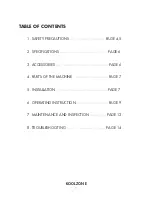 Preview for 3 page of UNINEX KOOLZONE SAC-3000AS User Manual