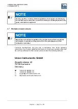 Предварительный просмотр 20 страницы Union Instruments CWD2005 SPC Operating Instructions And Safety Notes