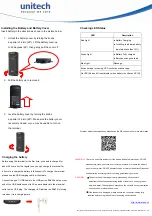 Preview for 2 page of Unitech EA630 Quick Start Manual