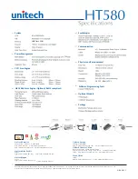 Preview for 2 page of Unitech HT580 Specifications