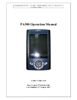 Unitech PA500 Operation Manual preview