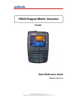 Unitech PA550 Quick Reference Manual preview