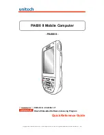 Unitech PA600 II Standard Quick Reference Manual preview