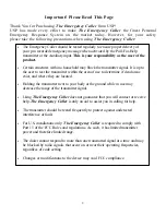 Предварительный просмотр 3 страницы United Security Products 10-4 Owner'S Manual And Operating Instructions
