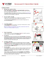 Предварительный просмотр 2 страницы V-TEK Versacount II+ Quick Start Manual