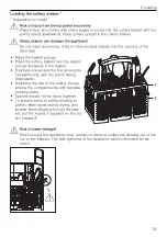 Предварительный просмотр 25 страницы V-ZUG AdoraDish V4000 OptiLift Operating Instructions Manual