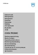 V-ZUG Cooltronic Operating Instructions Manual preview