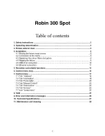 Preview for 2 page of V Robin 300 plasma spot User Manual