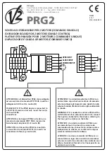 Preview for 1 page of V2 PRG2 Instruction Manual