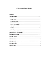 Preview for 1 page of V7 NAV700 Hardware Manual