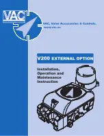 VAC V200 Series Installation,Operation And Maintenance Instruction preview