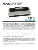 Vacmaster PRO110 User Manual preview