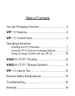 Preview for 3 page of Vacmaster VP112 User Manual